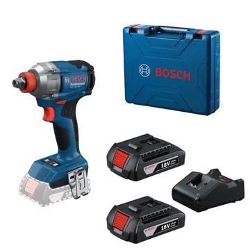 Chave de Impacto 1/2 e 1/4 Pol. GDX 18V-285 com 2 Baterias 18V e Maleta BOSCH-06019N21E6-000
