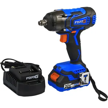 Chave de Impacto 1/2 Pol 350Nm 20V 2Ah Intercambiável Velocidade Variável e Reversível com Carregador Rápido FORTGPRO-FG3027XS1