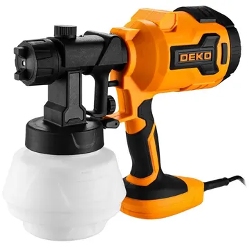 Pistola de Pintura Pulverizadora HVLP Elétrica 550W 800ml 220V com 3 bicos e Acessórios DEKO-DKSG55G1