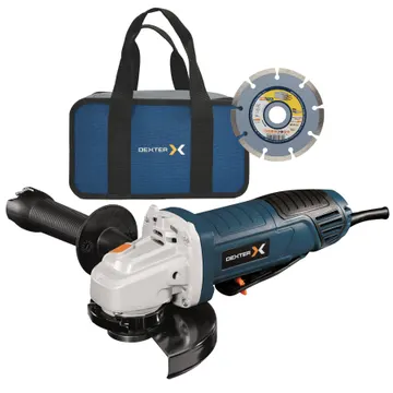 Esmerilhadeira Angular 5" Dexter 800AG2-125.512P 800W 127V (110V) com Bolsa de Ferramentas e Disco