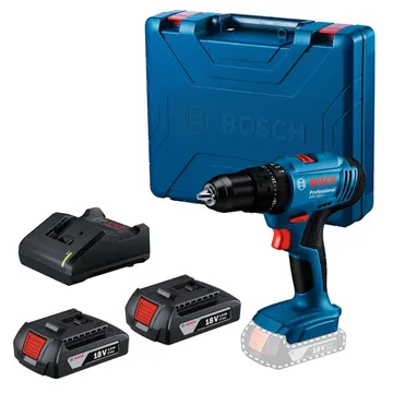 Parafusadeira e Furadeira de Impacto 1/2 Pol 18V com 2 Baterias 2,0Ah Carregador Bivolt e Maleta GSB 183-LI BOSCH-06019K91E2-000